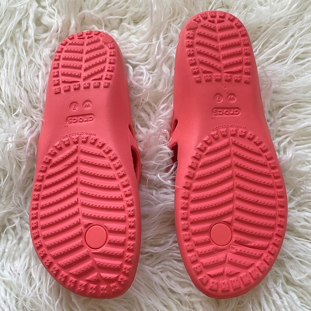 CROCS Vibrant Coral Sandals - Picture 2 of 2